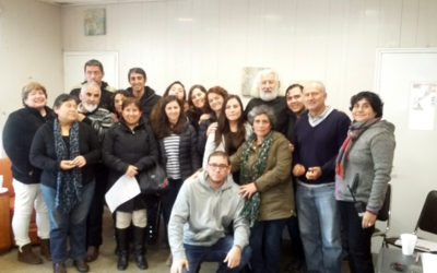 Children and workers of the Entre Silos protection center learned meditation with Alfredo Sfeir